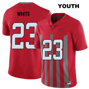 Youth NCAA Ohio State Buckeyes De'Shawn White #23 College Stitched Elite Authentic Nike Red Football Jersey OB20E47OD